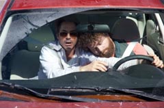 Robert Downey Jr e Zach Galifianakis in Parto col folle di Todd Phillips